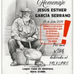 Cartel del homenaje a Jesús Esther García Serrano organizado por Coros y Danzas Mancha Verde en la Casa de Medrano